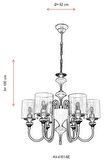 AVONNI AV-4161-6E Eskitme Kaplama Modern Avize E27 Metal Cam 62cm