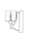 Avonni Ap-4161-1E Cam - Metal Eskitme İç Mekan Duvar Aplik 