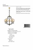 AVONNI AV-4162-5E Eskitme Kaplama Modern Avize E27 Metal Cam 62cm