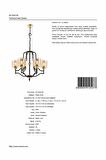 AVONNI AV-4162-6E Eskitme Kaplama Modern Avize E27 Metal Cam 62cm