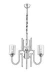 AVONNI AV-4163-3BSY Siyah Boyalı Modern Avize E27 Metal Cam 62cm