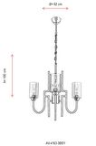 AVONNI AV-4163-3BSY Siyah Boyalı Modern Avize E27 Metal Cam 62cm