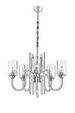 AVONNI AV-4163-5BSY Siyah Boyalı Modern Avize E27 Metal Cam 62cm