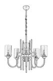 AVONNI AV-4163-5E Eskitme Kaplama Modern Avize E27 Metal Cam 62cm