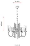 AVONNI AV-4163-5E Eskitme Kaplama Modern Avize E27 Metal Cam 62cm