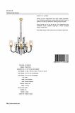 AVONNI AV-4163-5E Eskitme Kaplama Modern Avize E27 Metal Cam 62cm