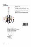 AVONNI AV-4163-6BSY Siyah Boyalı Modern Avize E27 Metal Cam 62cm