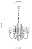 AVONNI AV-4163-6E Eskitme Kaplama Modern Avize E27 Metal Cam 62cm