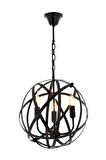 AVONNI AV-4183-3BSY Siyah Boyalı Modern Avize E14 Metal 36cm
