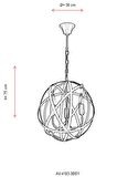 AVONNI AV-4183-3BSY Siyah Boyalı Modern Avize E14 Metal 36cm