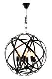 AVONNI AV-4183-6BSY Siyah Boyalı Modern Avize E14 Metal 50cm