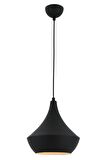 AVONNI AV-4106-M6-BSY Siyah Boyalı Modern Avize E27 Metal 27cm