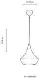 AVONNI AV-4106-M6-BSY Siyah Boyalı Modern Avize E27 Metal 27cm