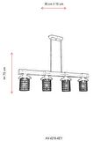 AVONNI AV-60002-4EY Eskitme Kaplama Modern Avize E27 Metal Ahşap Cam 95x15cm