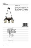 AVONNI AV-60002-5ET Eskitme Kaplama Modern Avize E27 Metal Ahşap Cam 50cm