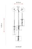 AVONNI AV-60043-4KT Krom Kaplama Modern Avize E14 Metal Cam 35cm