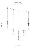 AVONNI AV-60043-5KY Krom Kaplama Modern Avize E14 Metal Cam 70x15cm