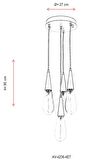 AVONNI AV-60059-4ET Eskitme Kaplama Modern Avize E14 Metal Cam 27cm