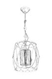 AVONNI AV-65074-BBY Beyaz/Eskitme Boyalı Modern Avize E27 Metal Cam 30cm