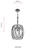 AVONNI AV-65074-BSY Eskitme/Siyah Kaplama Modern Avize E27 Metal Cam 30cm