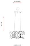 AVONNI AV-65076-2Y-KRM Krem Boyalı Modern Avize E27 Metal Cam 40x20cm