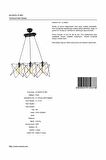AVONNI AV-65076-3Y-BSY Siyah Boyalı Modern Avize E27 Metal Cam 60x20cm