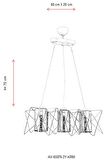 AVONNI AV-65076-3Y-KRM Krem Boyalı Modern Avize E27 Metal Cam 60x20cm