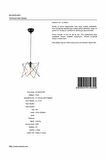 AVONNI AV-65076-BSY Siyah Boyalı Modern Avize E27 Metal Cam 20x20cm