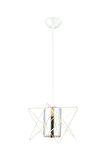 AVONNI AV-65076-KRM Krem Boyalı Modern Avize E27 Metal Cam 20x20cm