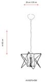 AVONNI AV-65076-KRM Krem Boyalı Modern Avize E27 Metal Cam 20x20cm