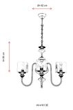 AVONNI AV-4161-3E Eskitme Kaplama Modern Avize E27 Metal Cam 62cm