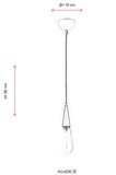 AVONNI AV-60059-1E Eskitme Kaplama Modern Avize E14 Metal Cam 10cm