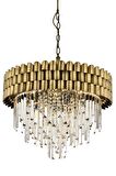 AVONNI AV-60122-E60 Eskitme Kaplama Klasik Avize E27 Metal Kristal Cam 60cm