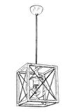 AVONNI AV-60127-1E Eskitme Kaplama Modern Avize E27 Metal Cam 25x25cm