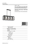 AVONNI AV-60127-4Y-BSY Siyah Boyalı Modern Avize E27 Metal Cam 80x25cm