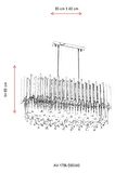 AVONNI AV-60101-S85X40 Sarı Kaplama Modern Avize E27 Metal Kristal 85x40cm