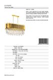 AVONNI AV-60101-S85X40 Sarı Kaplama Modern Avize E27 Metal Kristal 85x40cm