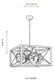 AVONNI AV-60127-4BSY Siyah Boyalı Modern Avize E27 Metal Cam 45cm
