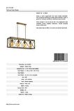 AVONNI AV-60127-4EY Eskitme Kaplama Modern Avize E27 Metal Cam 80x25cm