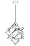 AVONNI AV-60160-1E Eskitme Kaplama Modern Avize E27 Ahşap Metal 30cm