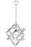 AVONNI AV-60160-1G Eskitme Kaplama Modern Avize E27 Ahşap Metal 30cm