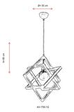 AVONNI AV-60160-1G Eskitme Kaplama Modern Avize E27 Ahşap Metal 30cm