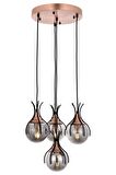 AVONNI AV-60161-4T-BSY Siyah Boyalı Modern Avize E27 Metal Cam 40cm