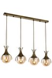 AVONNI AV-60161-4EY Eskitme Kaplama Modern Avize E27 Metal Cam 70x13cm