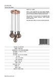 AVONNI AV-60161-6T-BSY Siyah Boyalı Modern Avize E27 Metal Cam 50cm