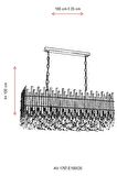 AVONNI AV-60162-E100X35 Eskitme Kaplama Klasik Avize E27 Metal Kristal 100x35cm