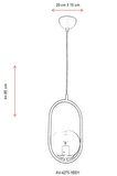 AVONNI AV-60180-1BSY Siyah Boyalı Modern Avize E27 Metal Cam 16cm