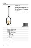 AVONNI AV-60180-1BSY Siyah Boyalı Modern Avize E27 Metal Cam 16cm