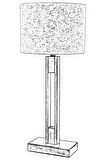 AVONNI ML-9108-1E Eskitme Kaplama Masa Lambası E27 Metal Kumaş 30cm