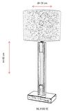 AVONNI ML-9108-1E Eskitme Kaplama Masa Lambası E27 Metal Kumaş 30cm
